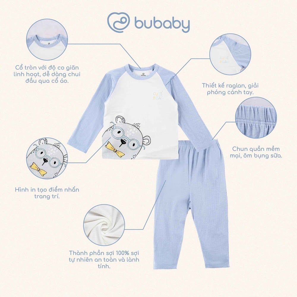 BU Baby (6M-5Y) Bộ dài tay raglan cổ tròn Siro - BSR110403 | Quần áo chính hãng