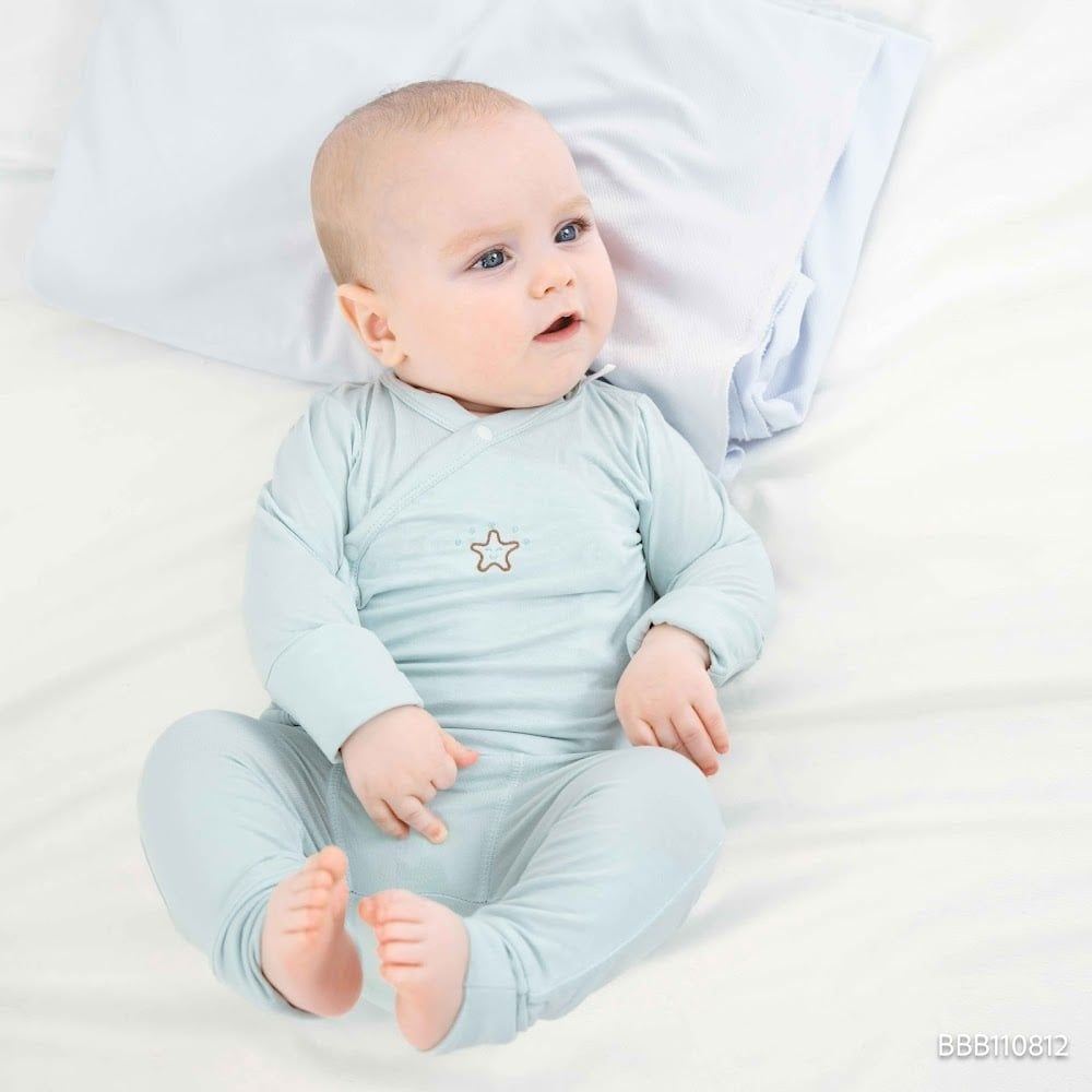 BU Baby (NB-3M) Bộ dài tay cài chéo BU Bambus BBB110812 | Quần áo chính hãng