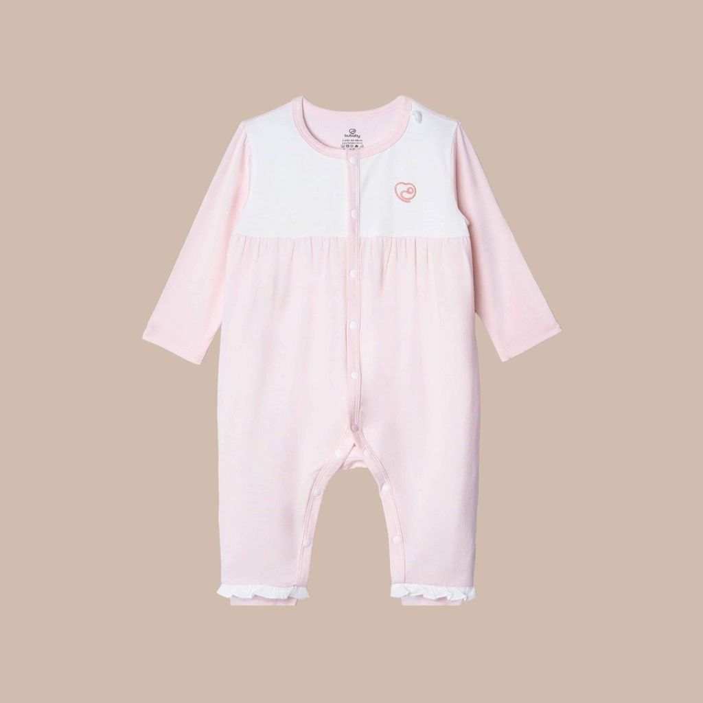 BU Baby (0M-3M) Body dài tay cài giữa bé trai bé gái Viscose Cotton SVC2102BT |Body sơ sinh chính hãng