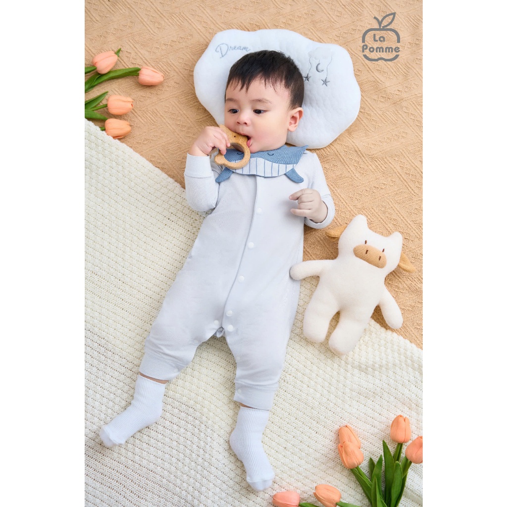 LaPom Body Dài Tay La Pomme Hello Sunday Chât Petit - Đồ sơ sinh cho bé - Đồ sơ sinh bé trai - Baby - Đồ sơ sinh bé gái