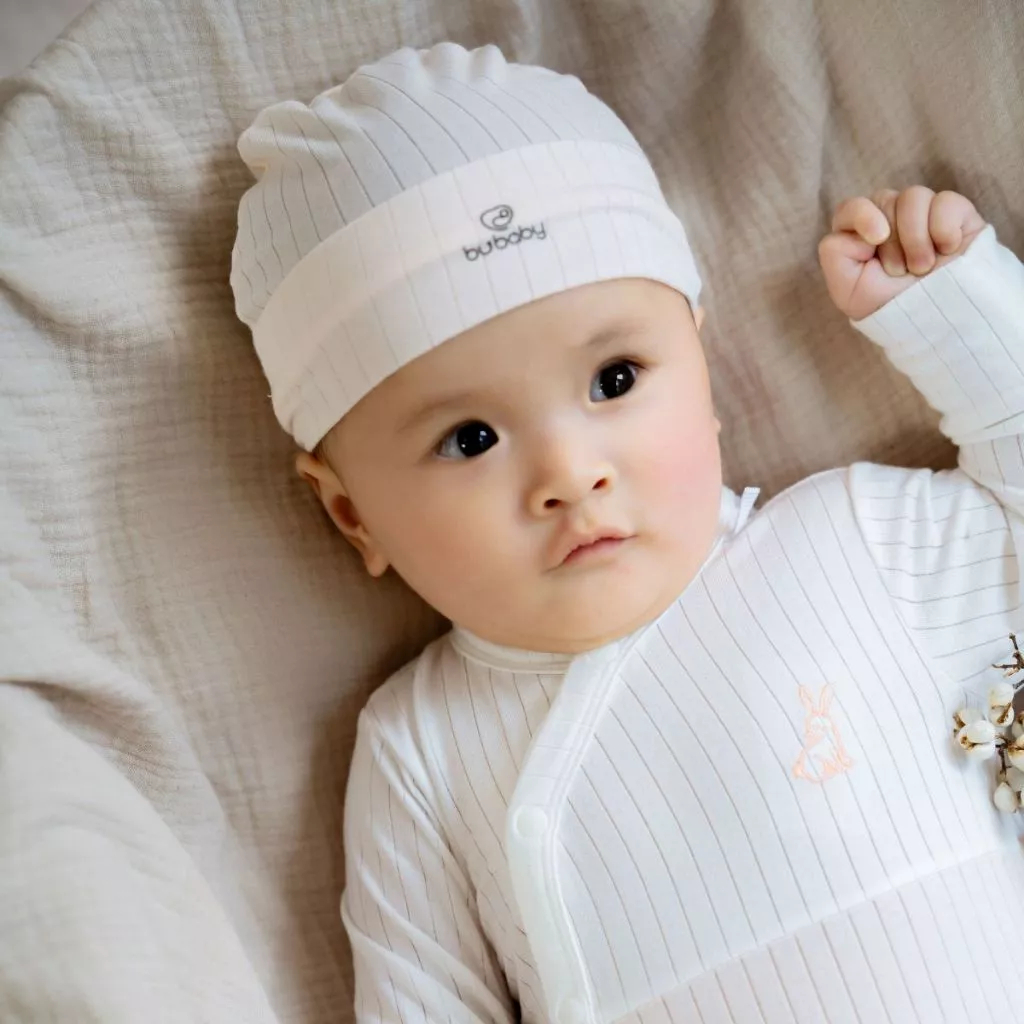 (1M-3M) Mũ Tròn Modal Cho Bé Sơ Sinh - AMD192201 | Phụ kiện BU Baby Chính hãng