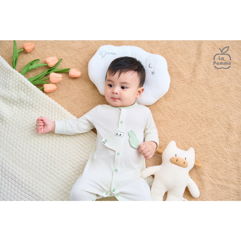 LaPom Body dài tay La Pomme Happy Morning - Đồ sơ sinh cho bé - Đồ sơ sinh bé trai - Baby - Đồ sơ sinh bé gái