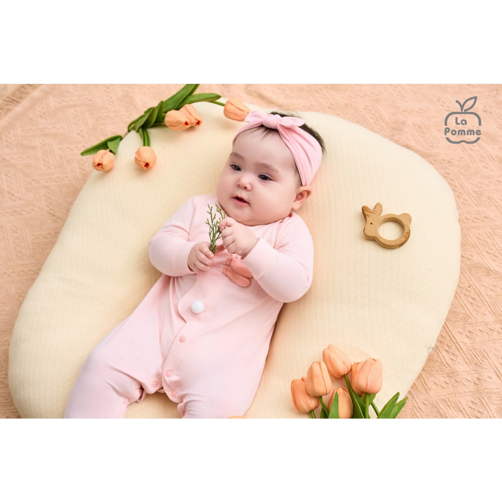 LaPom Body dài tay La Pomme Happy Morning - Đồ sơ sinh cho bé - Đồ sơ sinh bé trai - Baby - Đồ sơ sinh bé gái