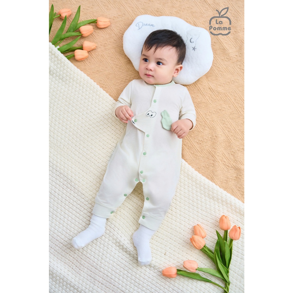 LaPom Body dài tay La Pomme Happy Morning - Đồ sơ sinh cho bé - Đồ sơ sinh bé trai - Baby - Đồ sơ sinh bé gái