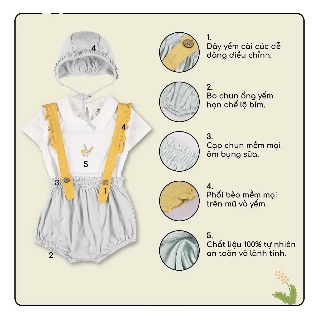 Set quà tặng cao cấp dành cho bé 100% sợi tự nhiên - Kèm hộp quà tặng bubaby - Set quà sơ sinh Bubaby - Gift Set Bubaby