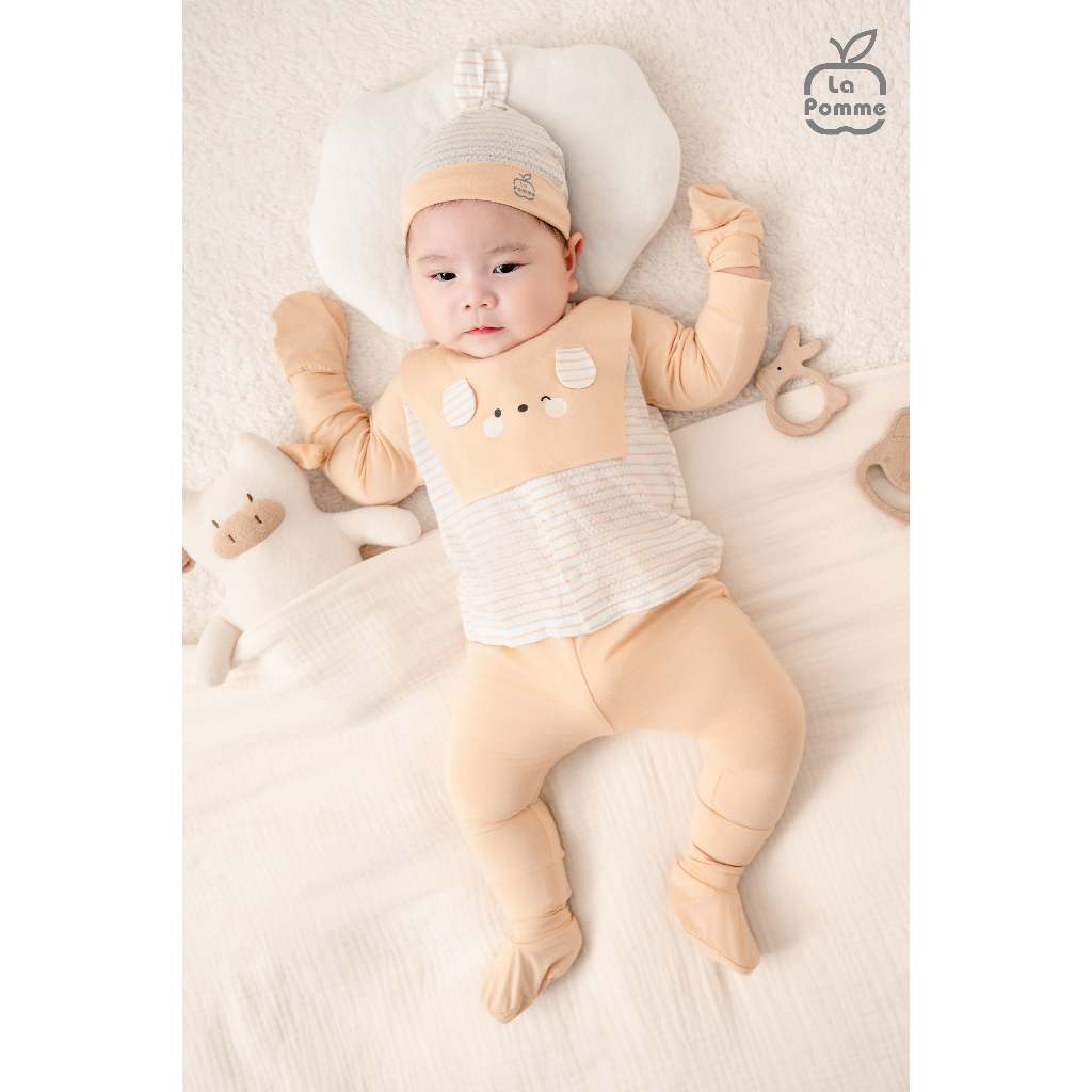 LaPom Bộ dài tay La Pomme cúc thẳng Kẹo ngọt bé con - Đồ sơ sinh cho bé - Đồ sơ sinh bé trai - Baby - Đồ sơ sinh bé gái