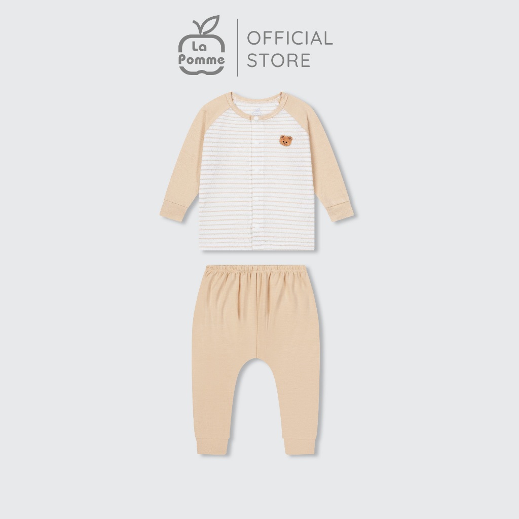 LaPom Bộ dài tay La Pomme cúc thẳng Kẹo ngọt bé con - Đồ sơ sinh cho bé - Đồ sơ sinh bé trai - Baby - Đồ sơ sinh bé gái