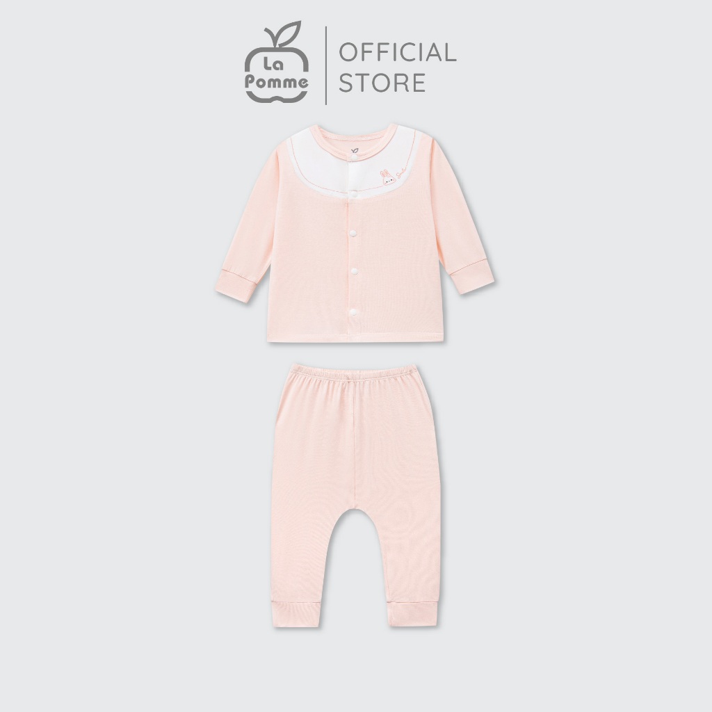 LaPom Bộ dài tay cúc giữa La Pomme phối cổ ngọt ngào - Đồ sơ sinh cho bé - Đồ sơ sinh bé trai - Baby - Đồ sơ sinh bé gái