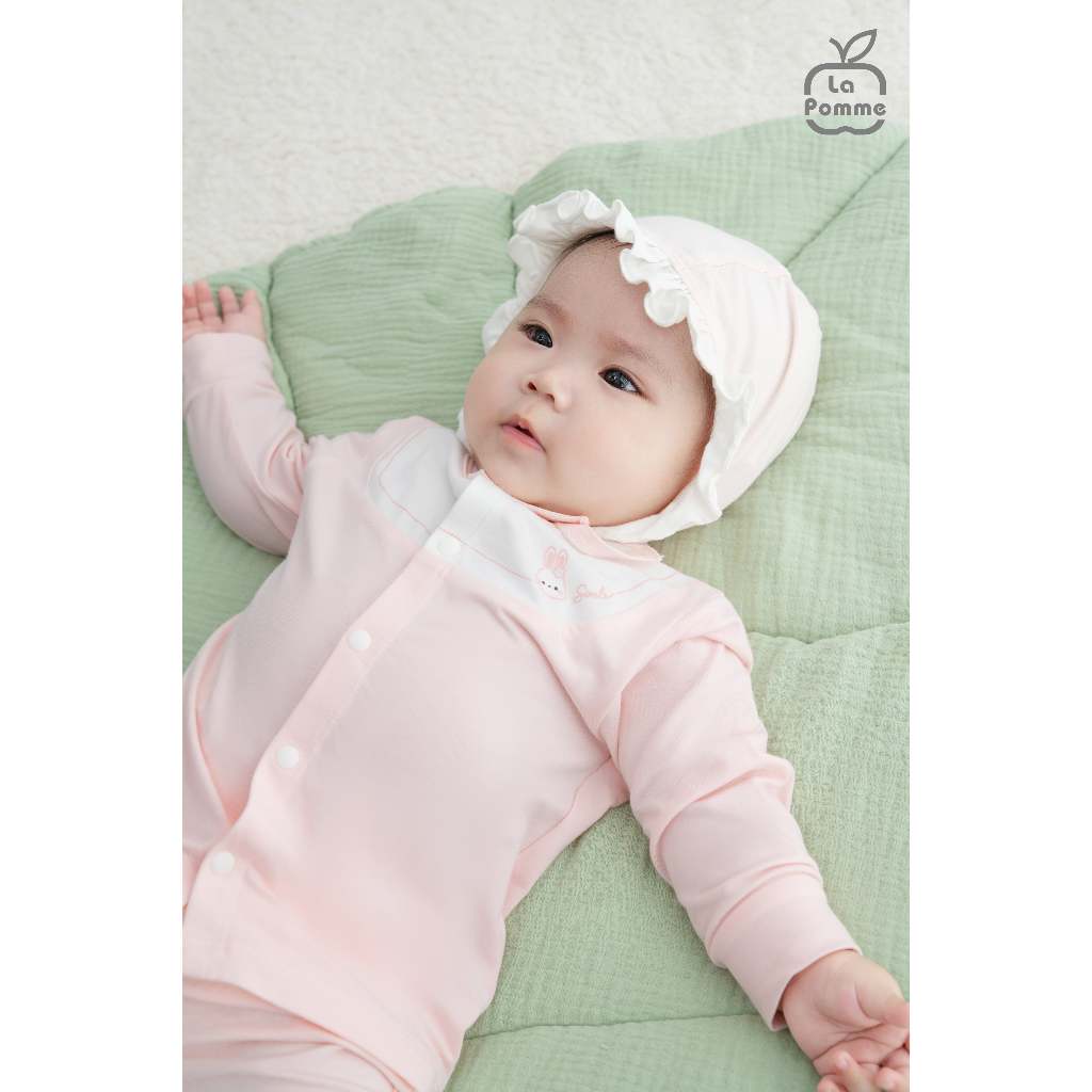 LaPom Bộ dài tay cúc giữa La Pomme phối cổ ngọt ngào - Đồ sơ sinh cho bé - Đồ sơ sinh bé trai - Baby - Đồ sơ sinh bé gái