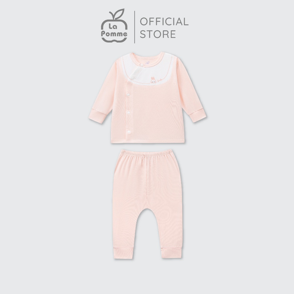 LaPom Bộ dài tay cúc lệch La Pomme phối cổ ngọt ngào - Đồ sơ sinh cho bé - Đồ sơ sinh bé trai - Baby - Đồ sơ sinh bé gái