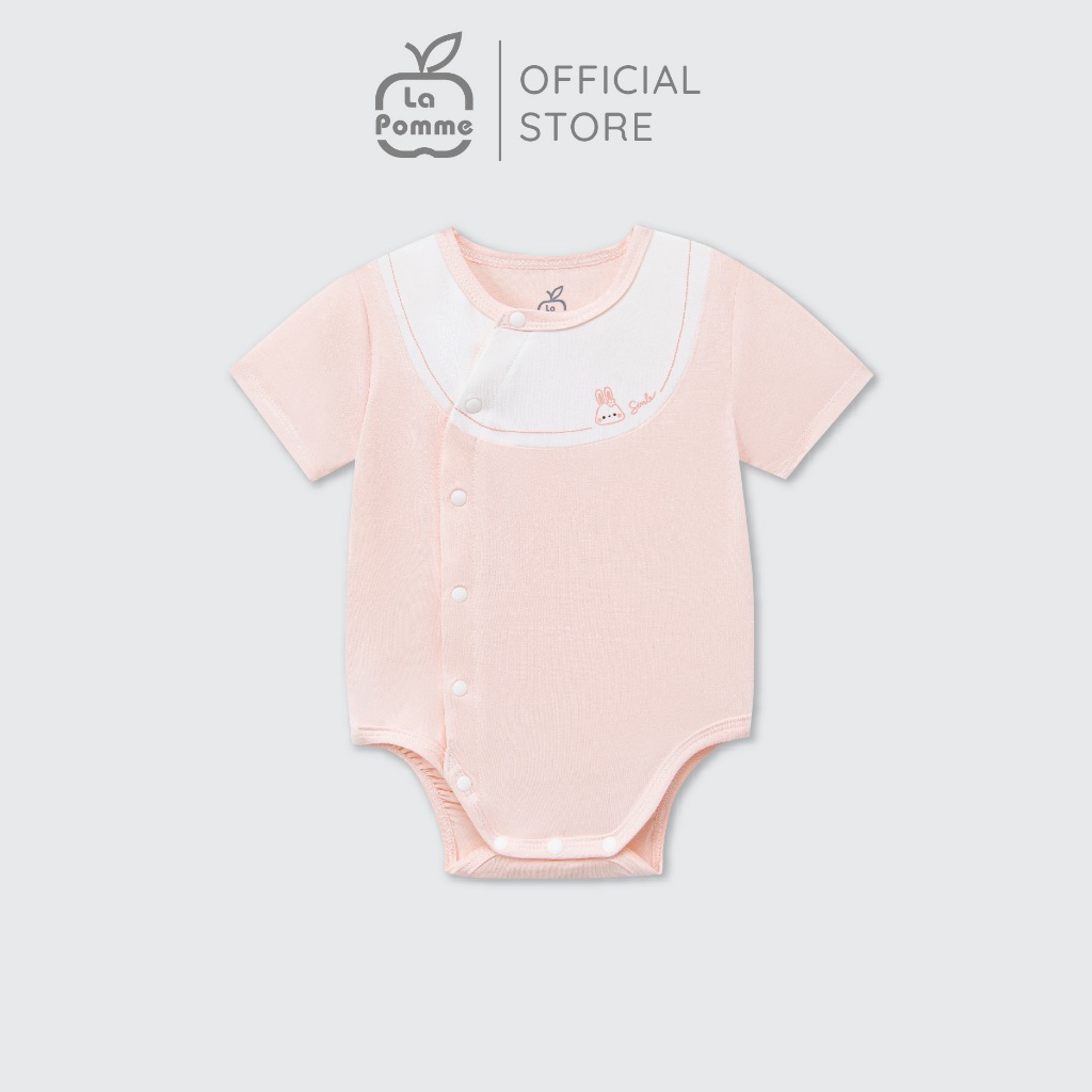 LaPom Bodychip cộc tay La Pomme phối cổ ngọt ngào - Đồ sơ sinh cho bé - Đồ sơ sinh bé trai - Baby - Đồ sơ sinh bé gái