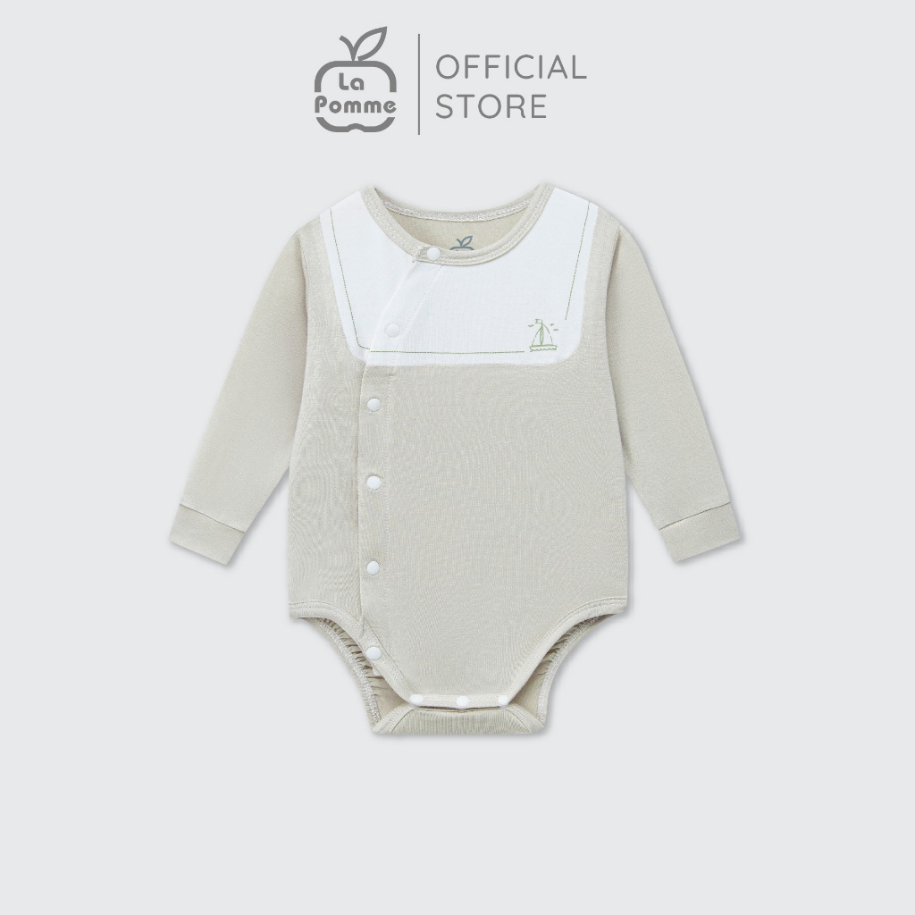 LaPom Bodychip dài tay La Pomme phối cổ ngọt ngào - Đồ sơ sinh cho bé - Đồ sơ sinh bé trai - Baby - Đồ sơ sinh bé gái