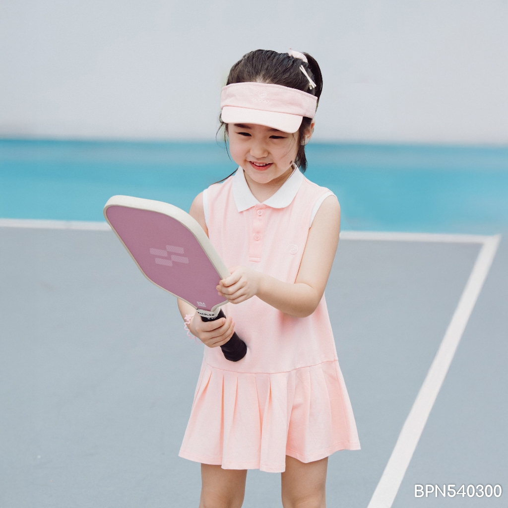 (1Y-5Y) Váy ngắn tay bèo gấu, váy liền sát nách cổ Polo BU Baby Ponie BPN53BG00 BPN540300 | Váy Bubaby chính hãng