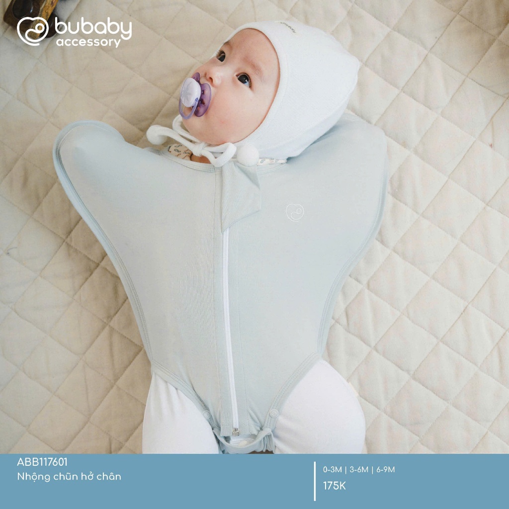 (0M-9M) Nhộng chũn hở chân Chất liệu vải tre Bambus siêu mềm mại và an toàn - ABB117601| Phụ kiện BU Baby Chính hãng