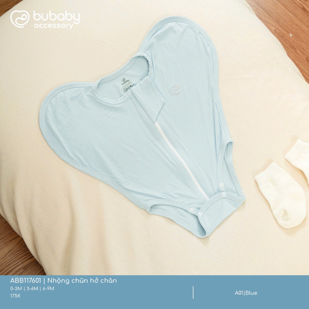 (0M-9M) Nhộng chũn hở chân Chất liệu vải tre Bambus siêu mềm mại và an toàn - ABB117601| Phụ kiện BU Baby Chính hãng