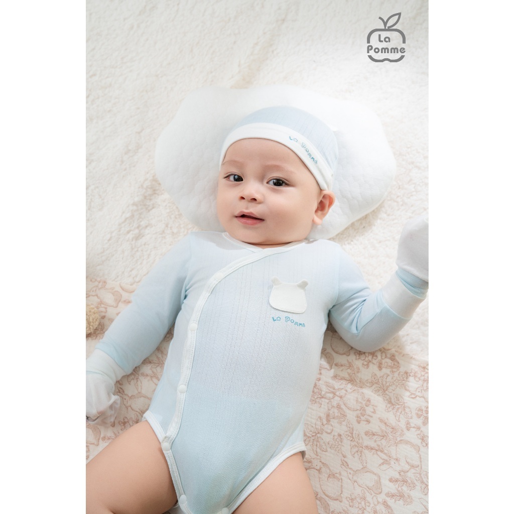 LaPom Bodychip Dài Tay La Pomme Gấu Con Ngộ Nghĩnh Cho Bé Yêu - Đồ sơ sinh cho bé - Đồ sơ sinh bé trai bé gái