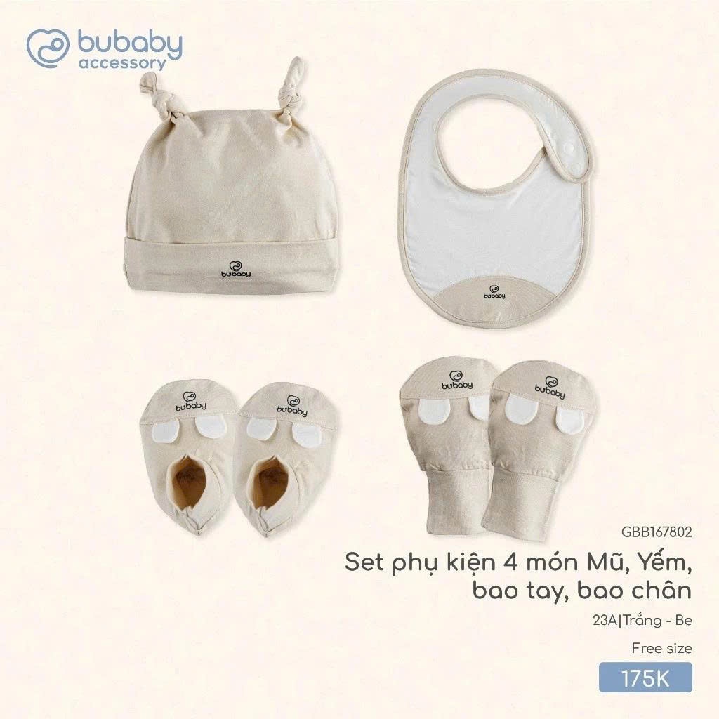 Set phụ kiện Bubaby cho bé trai bé gái | Phụ kiện BU Baby chính hãng