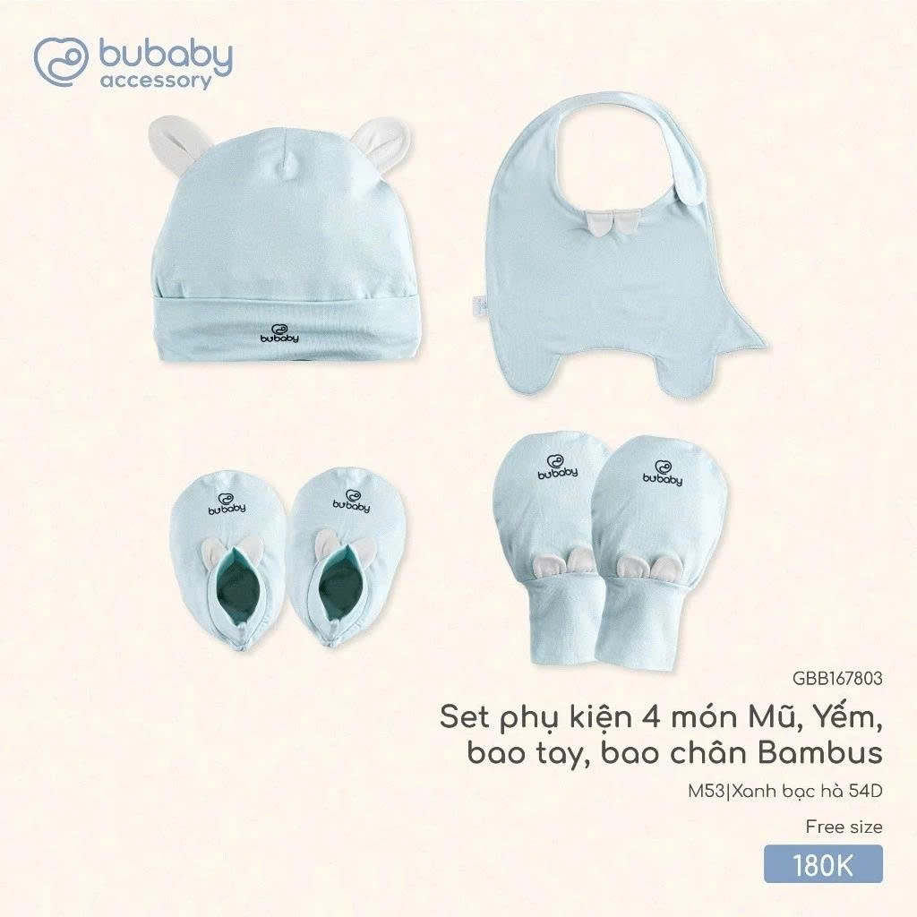 Set phụ kiện Bubaby cho bé trai bé gái | Phụ kiện BU Baby chính hãng