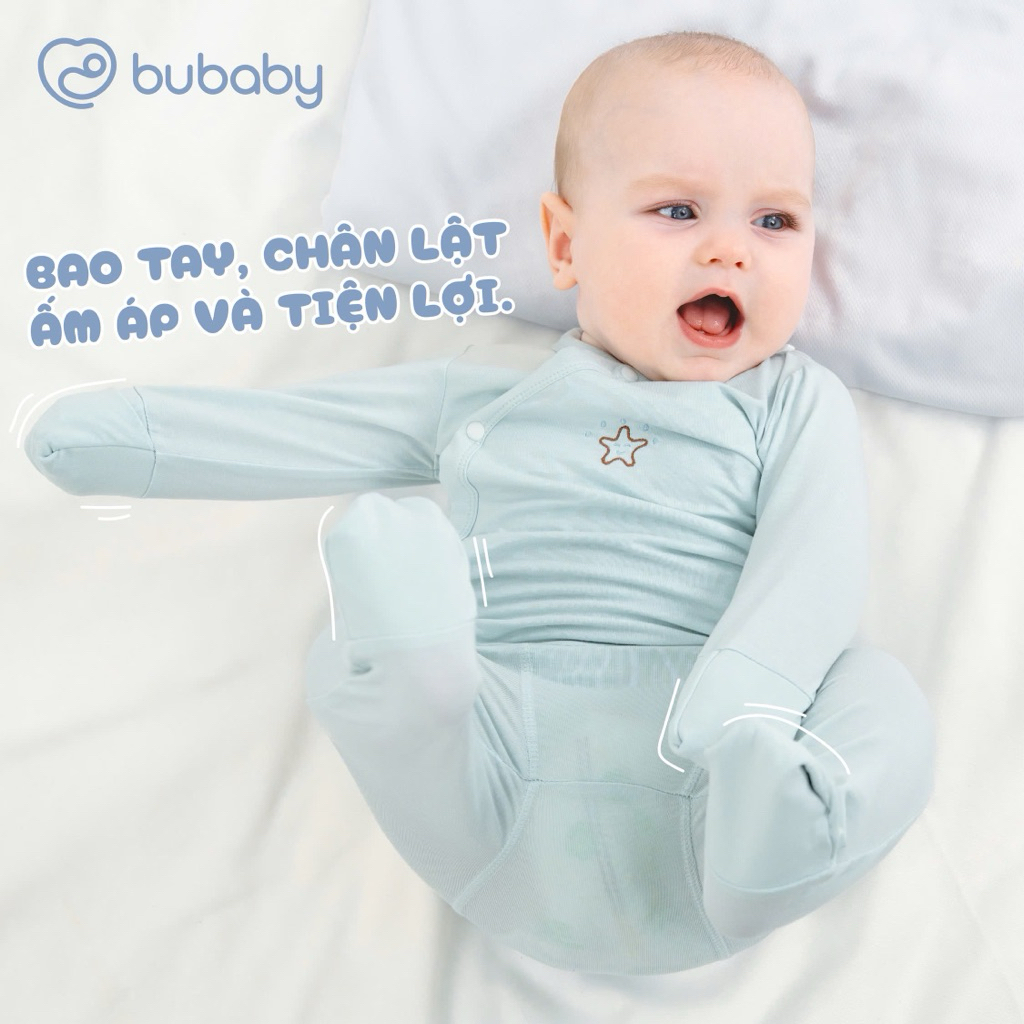 BU Baby (NB-3M) Bộ dài tay cài chéo BU Bambus BBB110812 | Quần áo chính hãng