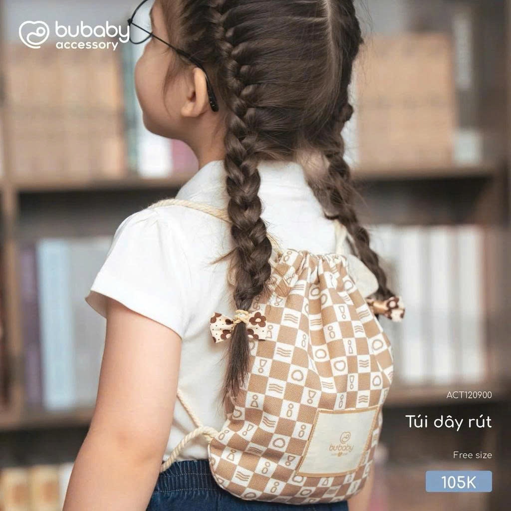 Túi tote ,Túi đeo chéo, Túi dây rút cho mẹ và bé in Bubaby signature ACT120001 | Phụ kiện BU Baby chính hãng