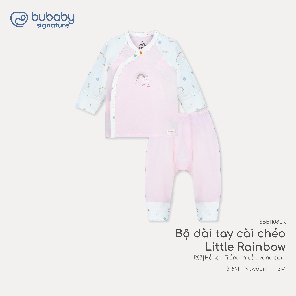 BU Baby (0M-9M) Bộ dài tay cài chéo Little Car BU Bamboo IBB110802 | Body sơ sinh chính hãng