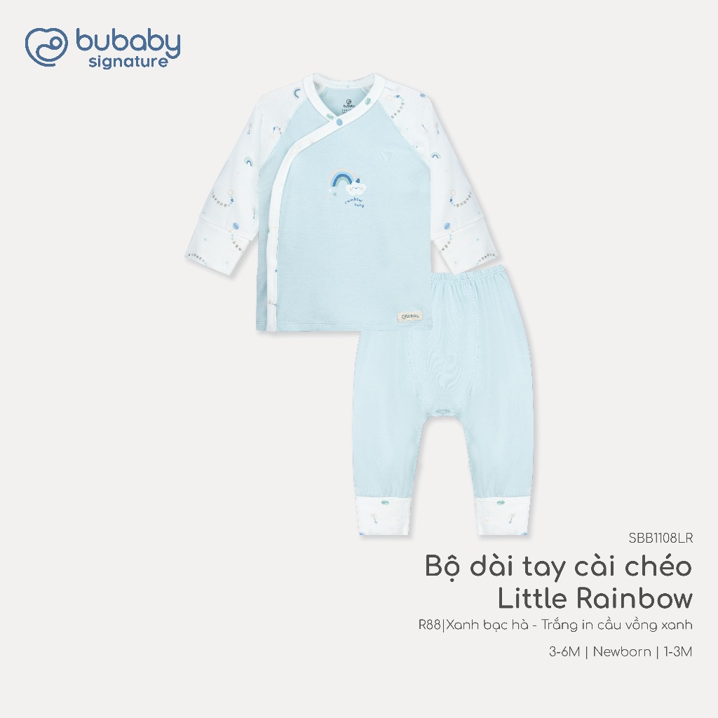 BU Baby (0M-9M) Bộ dài tay cài chéo Little Car BU Bamboo IBB110802 | Body sơ sinh chính hãng