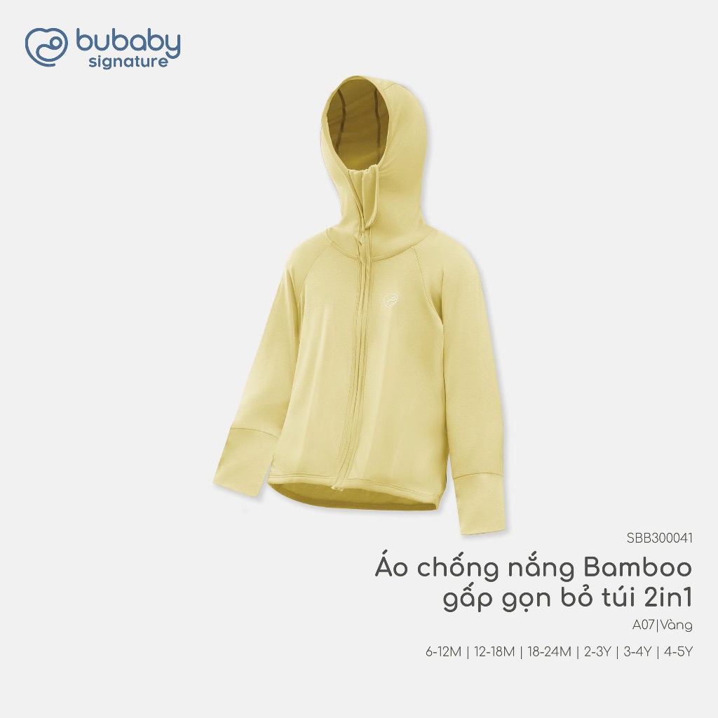 (12M-5Y) Áo khoác chống nắng có mũ 4S BBB306501 BBB306500 | Quần áo BU Baby chính hãng