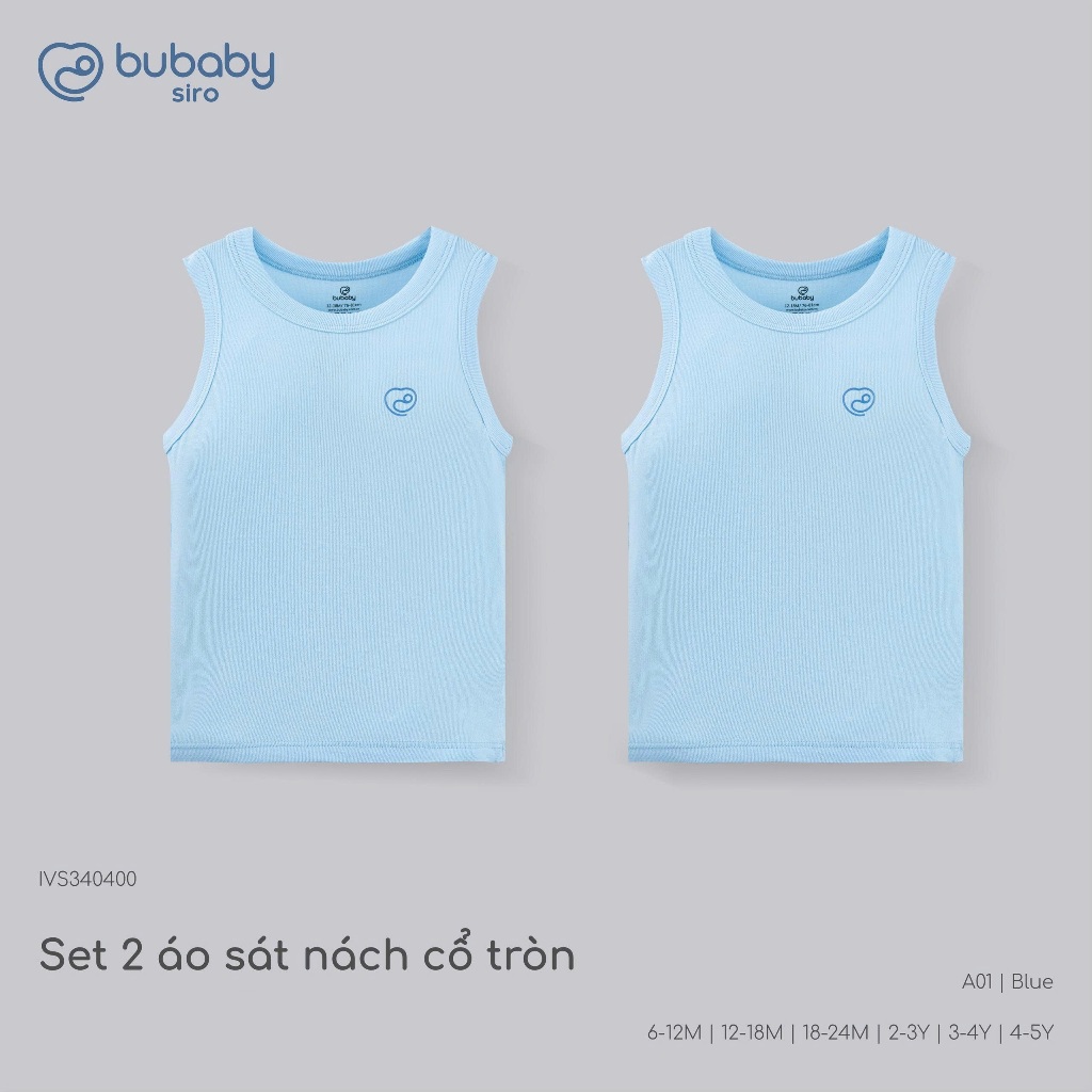 (6M-5Y) Set 2 áo sát nách cổ tròn Siro Rib Bé trai Bé gái - BSR340403 BSR340404 BSR350000| Quần áo BU Baby Chính Hãng