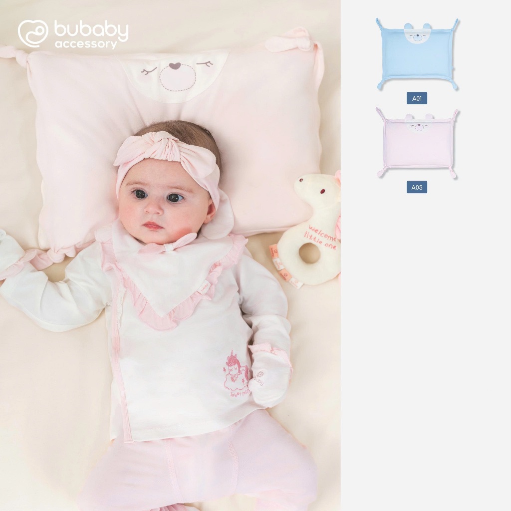 Gối chữ nhật Soft World Gối Gấu nhỏ Bubaby Bambus mềm mát cho bé sơ sinh CBB0500| BU Baby chính hãng