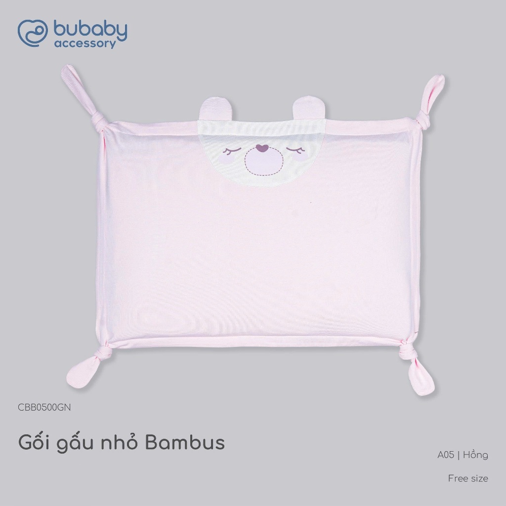 Gối chữ nhật Soft World Gối Gấu nhỏ Bubaby Bambus mềm mát cho bé sơ sinh CBB0500| BU Baby chính hãng