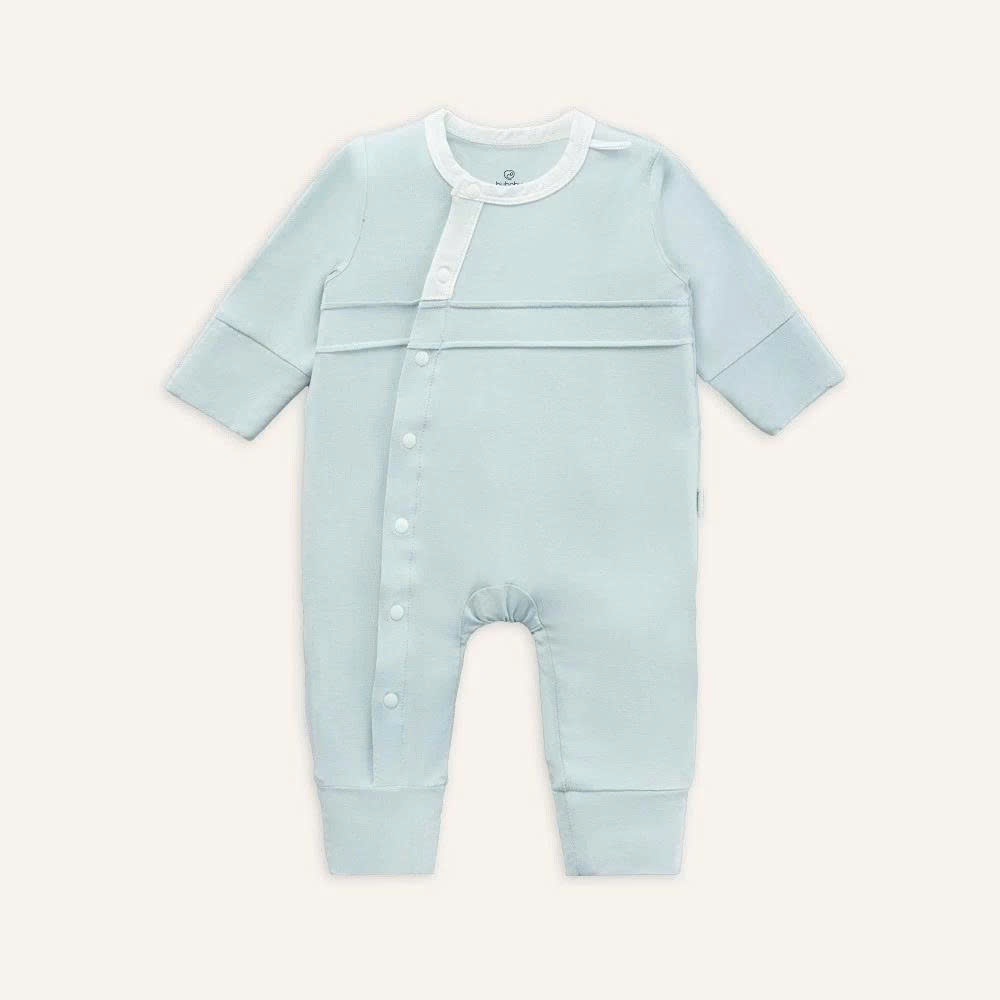 (NB-3M) Body dài tay cài chéo bao tay chân lật Bambus - BBB210803 BBB210805 | Quần áo chính hãng BU Baby