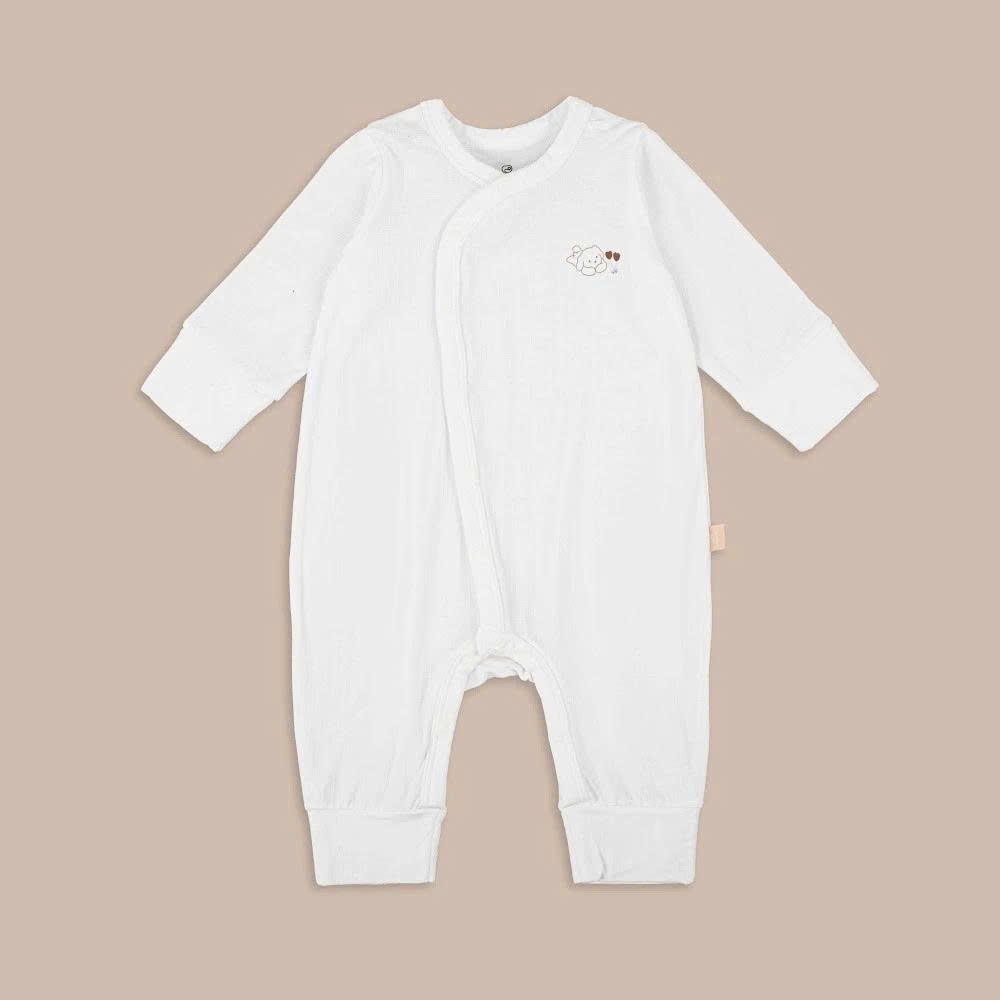 (NB-3M) Bộ dài tay cài chéo Bao tay chân lật Bubaby Siro - BSR110809 | Quần áo BU Baby chính hãng
