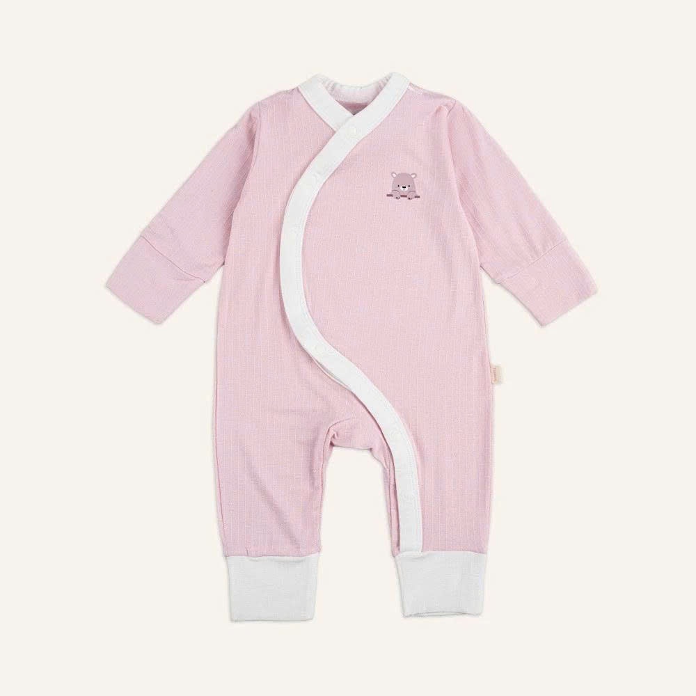 (NB-3M) Bộ dài tay cài chéo Bao tay chân lật Bubaby Siro - BSR110809 | Quần áo BU Baby chính hãng