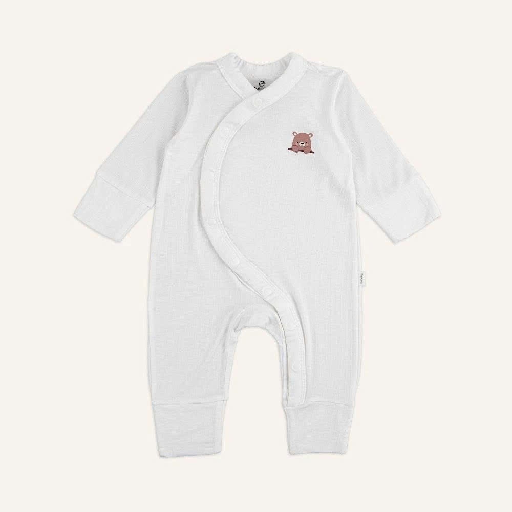 (NB-3M) Bộ dài tay cài chéo Bao tay chân lật Bubaby Siro - BSR110809 | Quần áo BU Baby chính hãng