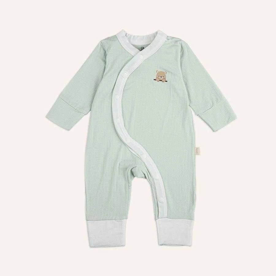 BU Baby (NB-6M) Bộ dài tay cài chéo tai gấu Bubaby Siro  BSR110811| Quần áo chính hãng