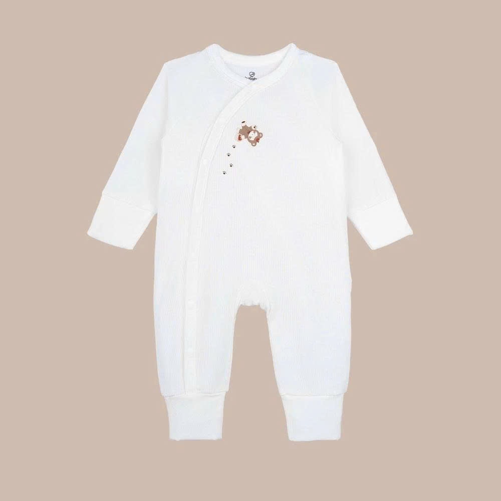 (NB-3M) Bộ dài tay cài chéo Bao tay chân lật Bubaby Siro - BSR110809 | Quần áo BU Baby chính hãng