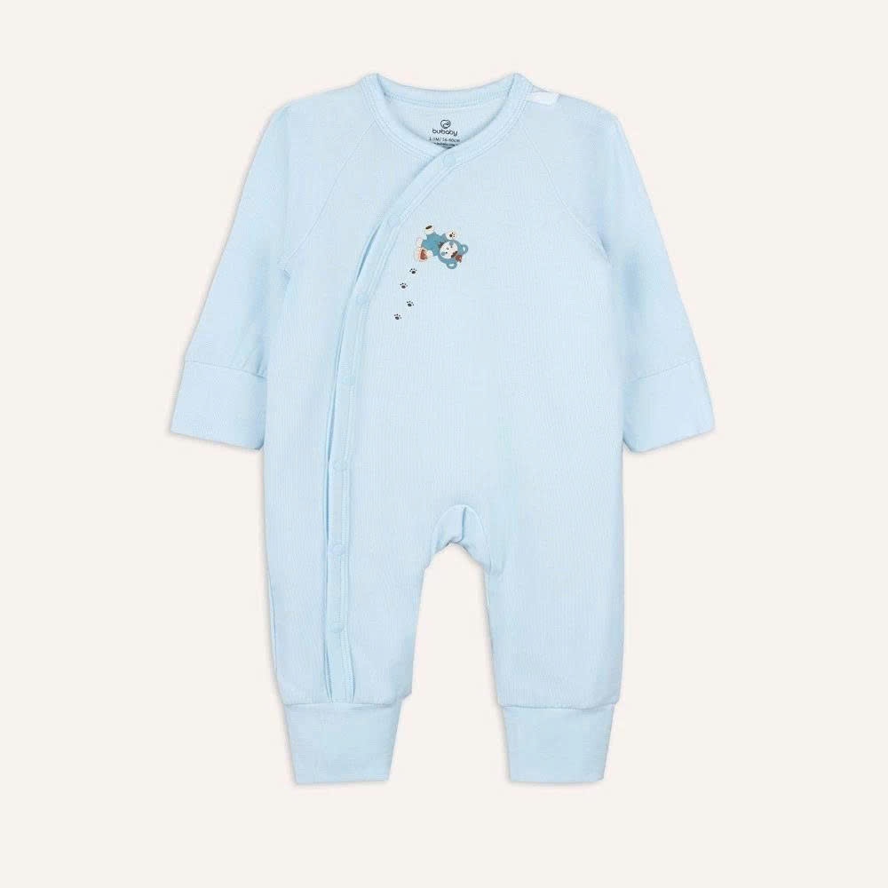 (NB-3M) Bộ dài tay cài chéo Bao tay chân lật Bubaby Siro - BSR110809 | Quần áo BU Baby chính hãng