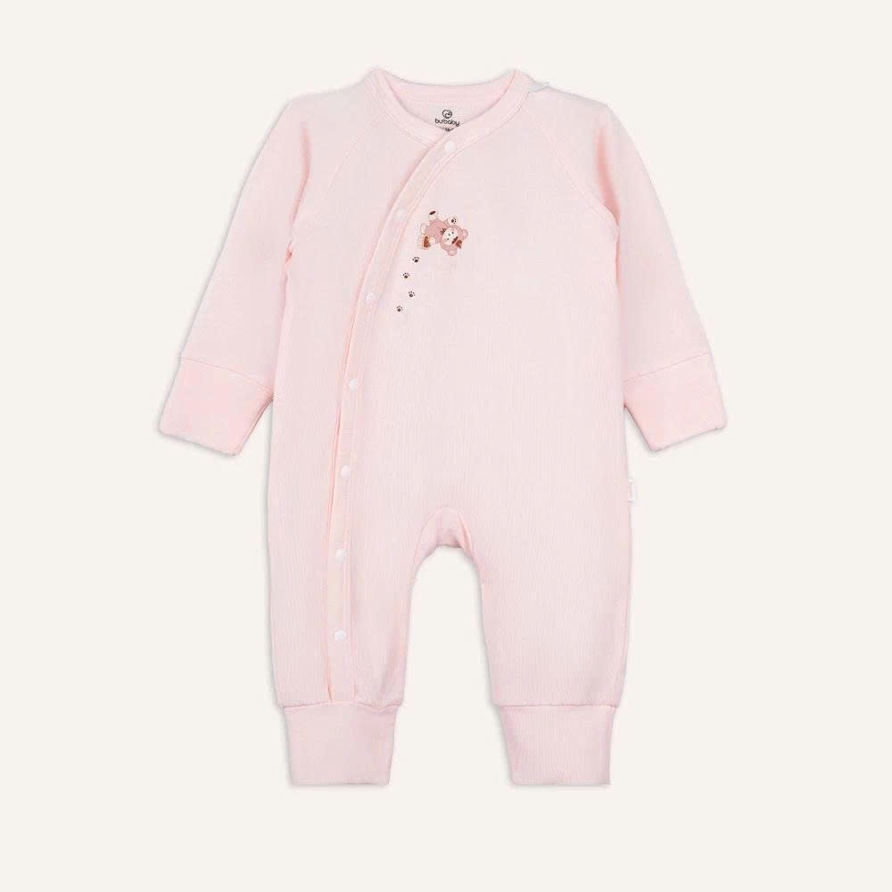 (NB-3M) Bộ dài tay cài chéo Bao tay chân lật Bubaby Siro - BSR110809 | Quần áo BU Baby chính hãng