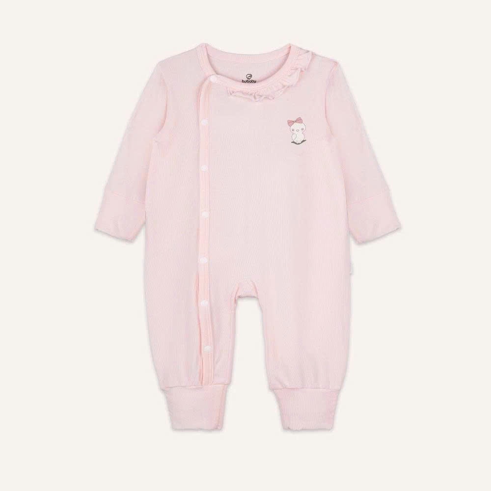 (NB-3M) Bộ dài tay cài chéo Bao tay chân lật Bubaby Siro - BSR110809 | Quần áo BU Baby chính hãng