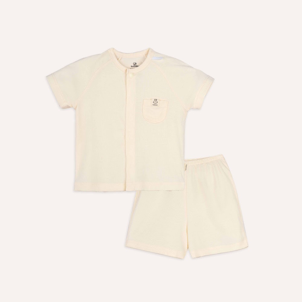 BU Baby (1M-12M) Bộ ngắn tay cài giữa bé trai bé gái BU Siro - BSR130205 | Quần áo chính hãng