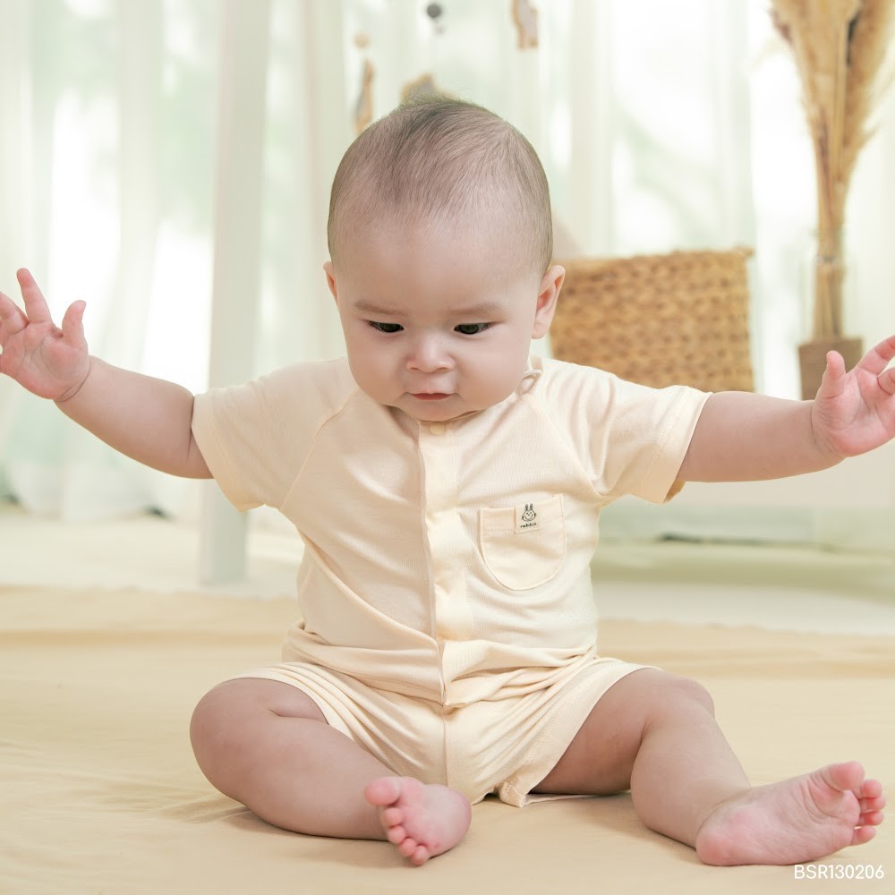 (1M-12M) Bộ ngắn tay cài giữa bé trai bé gái BU Siro - BSR130205 BSR130206 | Quần áo BU Baby chính hãng
