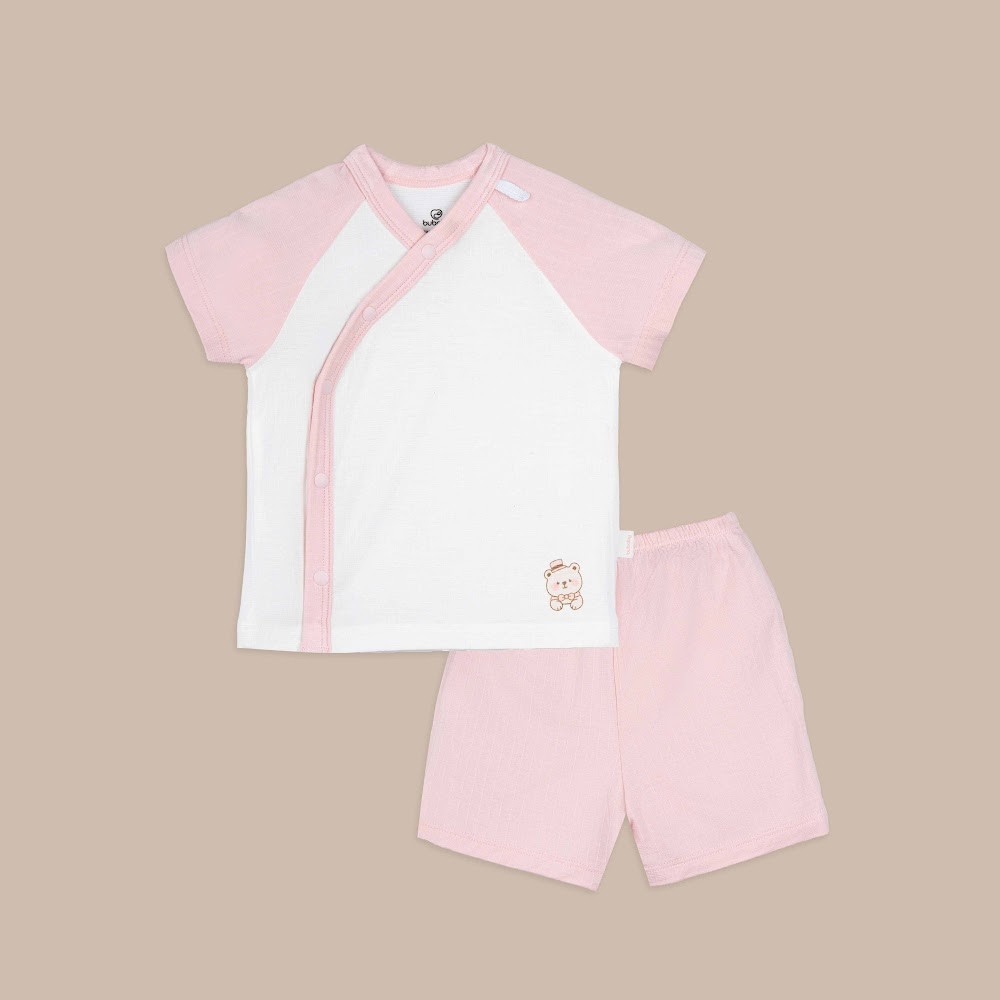 (1M-9M) Bộ ngắn tay cài chéo bé trai bé gái Bubaby Siro BSR130807 BSR130808 | Quần áo BU Baby chính hãng