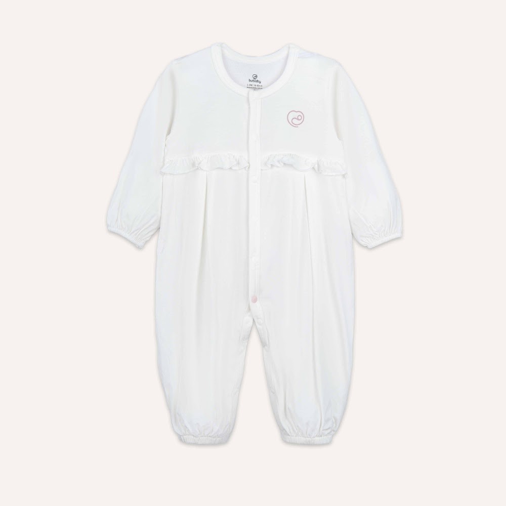 (NB-3M) Body dài tay cài giữa bé trai bé gái Bubaby Siro - BSR210205 | Quần áo BU Baby chính hãng