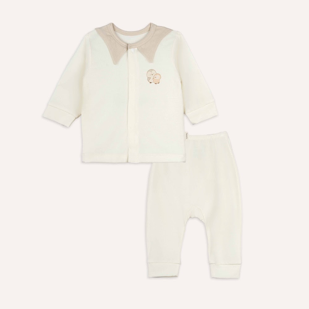 (1M-12M) Bộ dài tay cài giữa bé trai bé gái Siro - BSR110206 | Quần áo BU Baby chính hãng