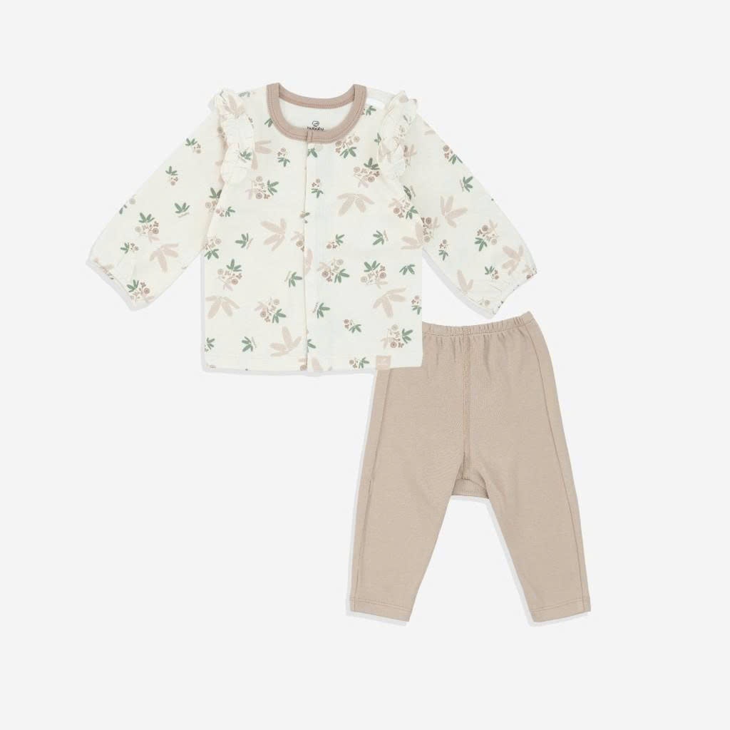 (NB-3M) Bộ dài tay cài chéo thu đông BU Mimo - Pure Cotton - BCT110802 | Quần áo Bubaby chính hãng