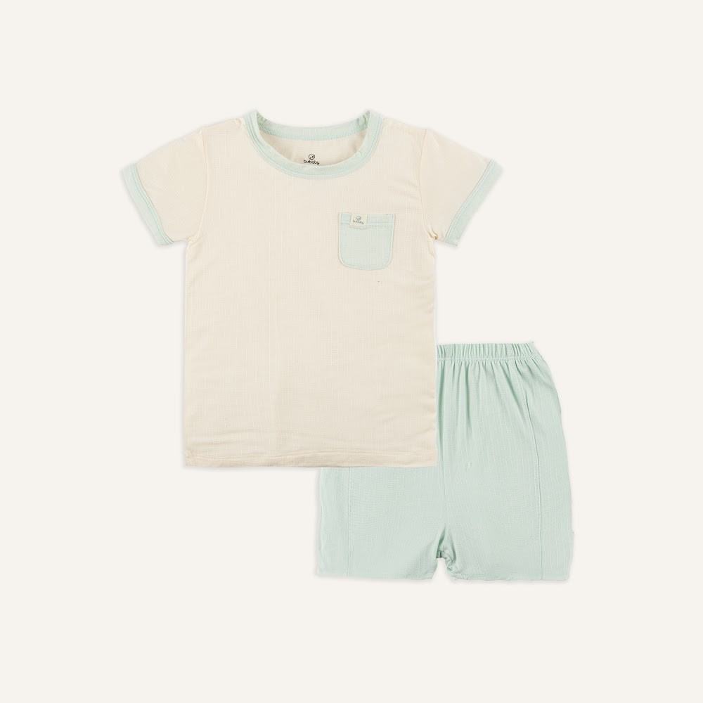 (6M-5Y) Bộ ngắn tay cổ tròn Bubaby Siro - BSR130404 BSR130403 | Quần áo BU Baby chính hãng