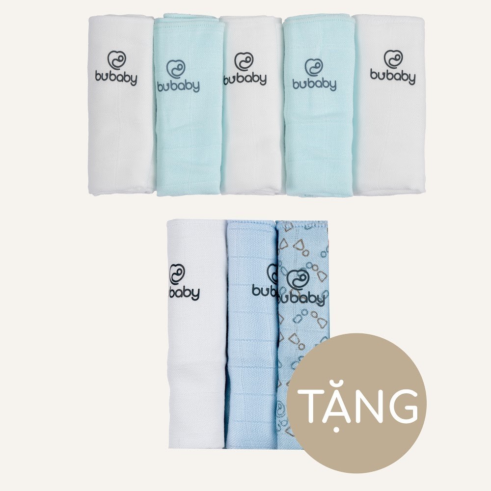 (Freesize) Set khăn sữa Mix màu Pack Bamboo Cotton Muslin - ABM100005 AMU104806 | Phụ kiện BU Baby Chính hãng