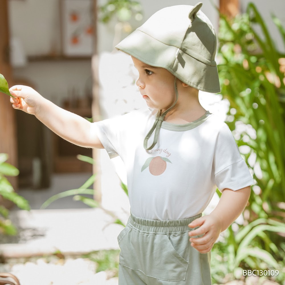 (6M-5Y) Bộ ngắn tay cài vai Bubaby Bamco Cho Bé trai Bé gái - BBC130112 BBC130109 | Quần áo BU Baby chính hãng