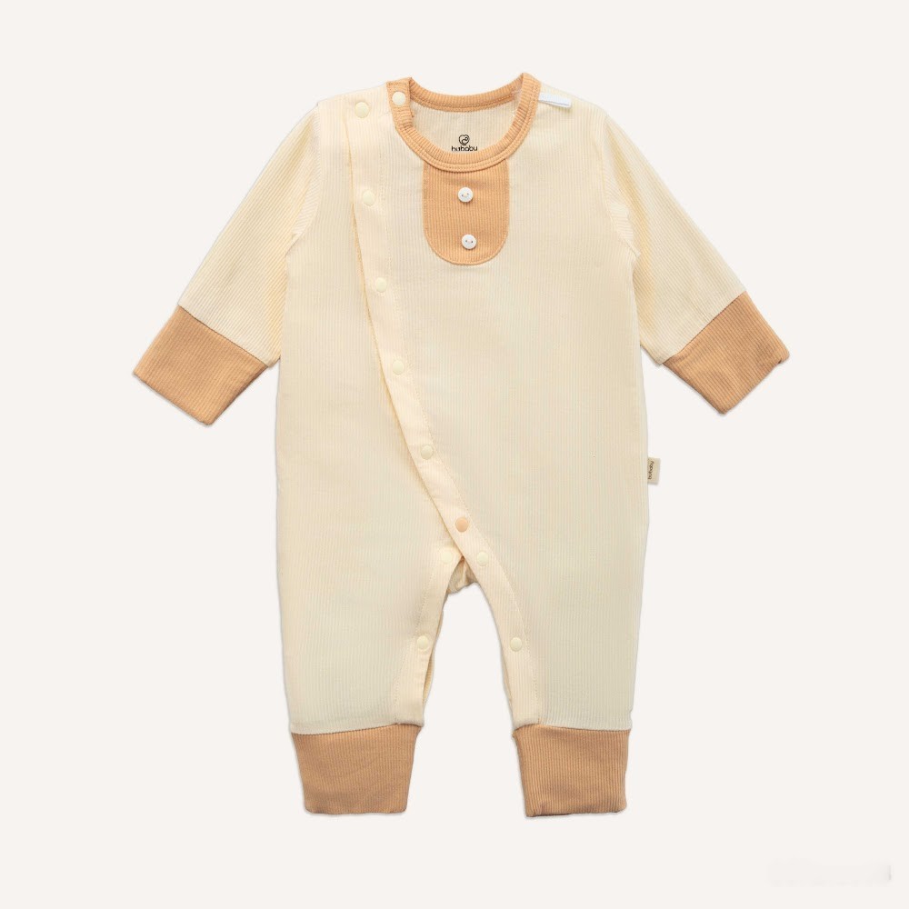 (NB-3M) Bộ dài tay cài chéo Bao tay chân lật Bubaby Siro - BSR110809 | Quần áo BU Baby chính hãng