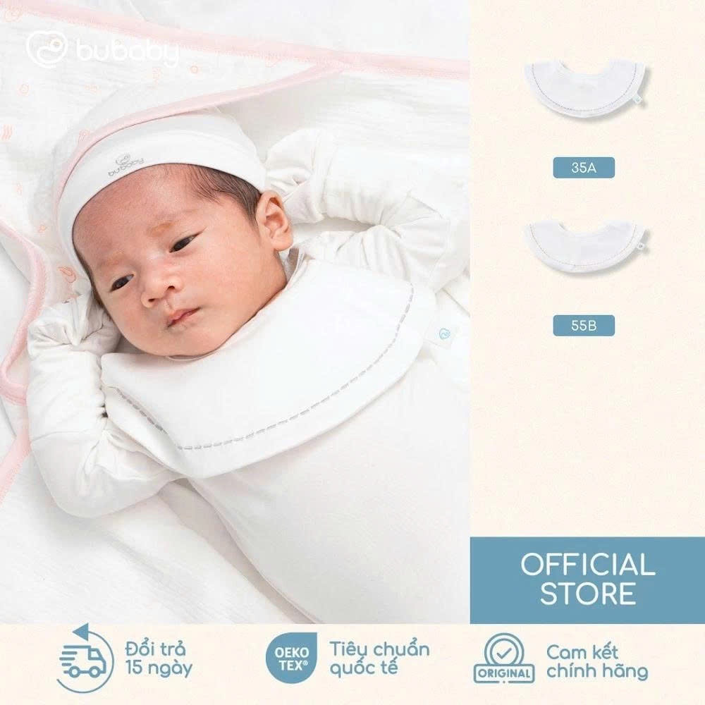 Yếm cài sau C-Line cho bé sơ sinh, yếm dày dặn cho bé trai, bé gái - BU ACT011000 | Phụ kiện BuBaby chính hãng